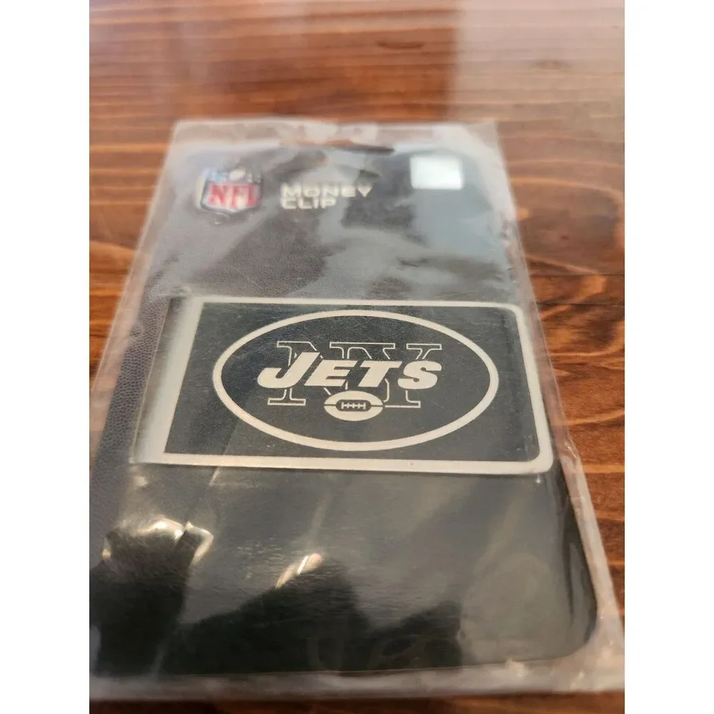 NY Jets Money Clip Black and Steel Minimalist Wallet NWT New York Jets NFL